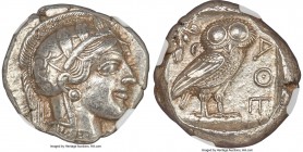 ATTICA. Athens. Ca. 440-404 BC. AR tetradrachm (24mm, 17.20 gm, 10h). NGC AU 5/5 - 4/5, Full Crest. Mid-mass coinage issue. Head of Athena right, wear...
