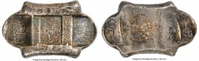 Qing Dynasty. Yunnan Sanchuo Jieding ("Three-Stamp Remittance") "Packsaddle" Sycee of 4-1/2 Taels, Cribb-Class LXVI.I, Assay Stamp E2. 56x33mm. 164.26...