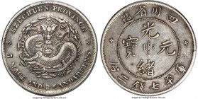 Szechuan. Kuang-hsü Dollar ND (1901-1908) XF45 PCGS, KM-Y238, L&M-345. Narrow Face variety. Unique and engaging in appearance, with considerable mint ...