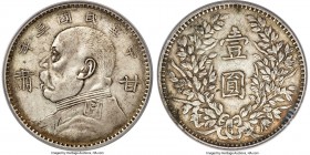 Kansu. Republic Yuan Shih-kai Dollar Year 3 (1914) XF40 PCGS, Lanchow mint, KM-Y407, L&M-617 (mislabeled as L&M-63D), Kann-759. With characters "Kan S...