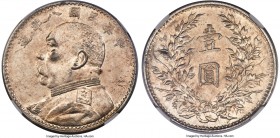 Republic Yuan Shih-kai Dollar Year 8 (1919) MS63 NGC, KM-Y329.6, L&M-76. Boasting an admirable cartwheel effect over lightly patinated surfaces, just ...