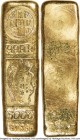 Tse Lee Yuen gold Bar of 5 Taels ND (c. 1950s) UNC, 81x22mm. 187.03gm. 0.9999 fine gold. "Established in Macau Since 1867". Dragon and Phoenix motif. ...