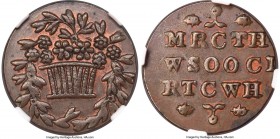 Dutch Colony. Willem III copper Pattern "Basket" Duit ND (1836) MS63 Brown NGC, KM-Pn21, Scholten-664 (RR). The sole certified, and quite possibly the...