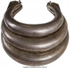 Hmong (Yeo) & Mien Hill Tribes silver Multi-Tiered "Neck Ring Money" ND XF/AU (Dents), Mitch-Unl., cf. Opitz-pg. 285 (for single piece). 137mm. 679.61...