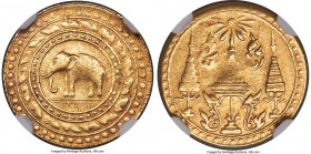 Rama IV gold 4 Baht (Pit) ND (1863) MS62 NGC, Bangkok mint, KM-Y14, Krisadaolarn/Mihailovs-pg. 163, Plate F31. An intriguing milled gold coinage struc...