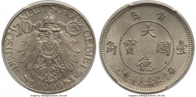 Kiau Chau. German Occupation 10 Cents 1909 MS64 PCGS, KM2, Kann-872. A generally scarce one-year type that becomes even more so when found so near to ...