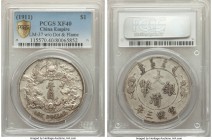 3-Piece Lot of Certified Imperial Dollars PCGS, 1) Hsüan-t'ung Dollar Year 3 (1911) - XF40, KM-Y31, L&M-37. Without dot & flame variety. 2) Chihli. Ku...