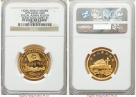 People's Republic gold Proof "Hong Kong's Return" 50 Yuan 1997 PR69 Ultra Cameo NGC, KM1044. Struck for the return of the Special Administrative Regio...
