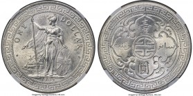 Edward VII Trade Dollar 1909/8-B UNC Details (Obverse Scratched) NGC, Bombay mint, KM-Tn5. A radiant specimen which would have almost certainly have s...