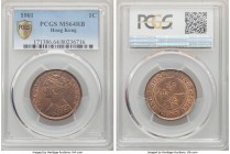 British Colony 6-Piece Lot of Certified Cents Red and Brown PCGS, 1) Victoria Cent 1901 - MS64, KM4.3 2) Victoria Cent 1901-H - MS64, KM4.3 3) Edward ...