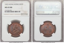 British Colony 4-Piece Lot of Certified Cents Red and Brown NGC, 1) Edward VII Cent 1902 - MS64, KM11 2) Edward VII Cent 1905-H - MS65, KM11 3) George...