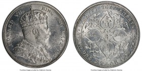 British Colony. Edward VII Dollar 1904-B MS62 PCGS, Bombay mint, KM25, Prid-4. Fully untoned, with a few grazes in the obverse left field noted for ac...
