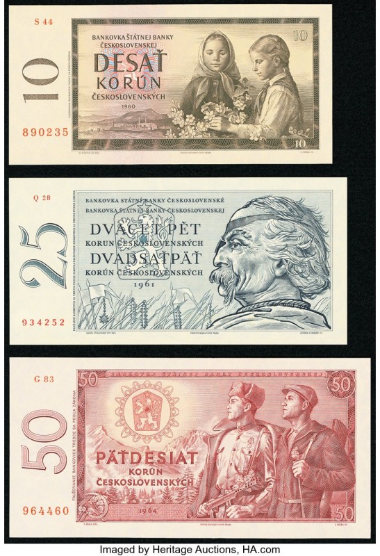 Czechoslovakia and Serbia Grouping of 6 Examples Choice Uncirculated-Crisp Uncir...