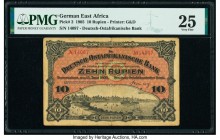 German East Africa Deutsch-Ostafrikanische Bank 10 Rupien 15.6.1905 Pick 2 PMG Very Fine 25. 

HID09801242017

© 2020 Heritage Auctions | All Rights R...