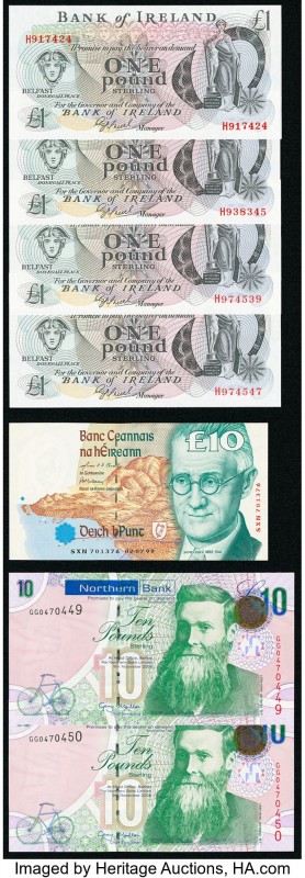Ireland Group lot of 7 Examples About Uncirculated-Crisp Uncirculated. The two 1...
