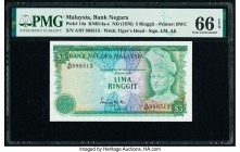 Malaysia Bank Negara 5 Ringgit ND (1976) Pick 14a KNB14a-c PMG Gem Uncirculated 66 EPQ. 

HID09801242017

© 2020 Heritage Auctions | All Rights Reserv...