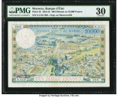 Morocco Banque d'Etat du Maroc 100 Dirhams on 10,000 Francs 28.4.1955 Pick 52 PMG Very Fine 30. 

HID09801242017

© 2020 Heritage Auctions | All Right...
