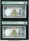 New Zealand Reserve Bank of New Zealand 5 Pounds ND (1960-67) Pick 160d Two Consecutive Examples PMG Choice Uncirculated 64 (2). 

HID09801242017

© 2...