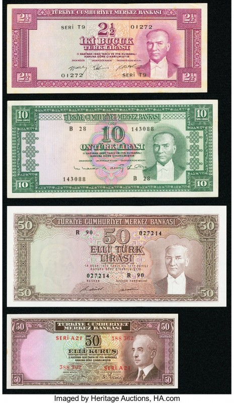 Turkey Group Lot of 4 Examples Extremely Fine-Crisp Uncirculated. 

HID098012420...