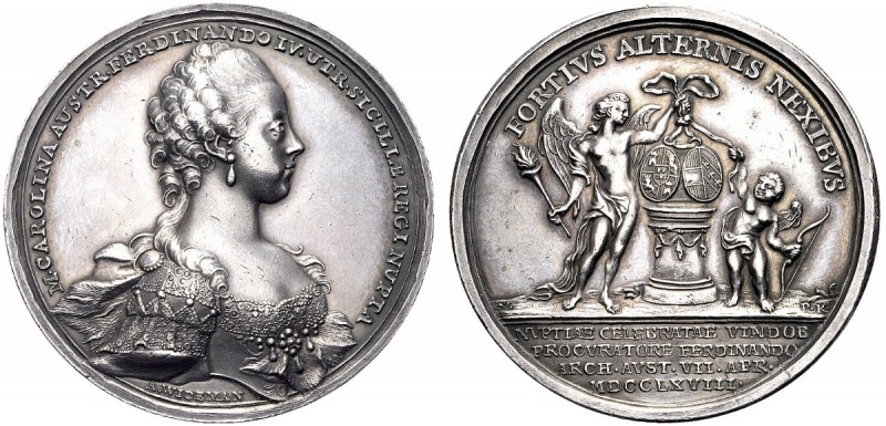 MEDAGLIE ITALIANE
NAPOLI
Ferdinando IV di Borbone, 1759 -1825. Medaglia 1768 o...