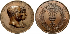MEDAGLIE ITALIANE
NAPOLI
Francesco I di Borbone, 1825-1830. Medaglia 1825 opus F. D’Andrea e A. Arnaud. Æ gr. 131,93 mm 61,6 Come precedente. Riccia...