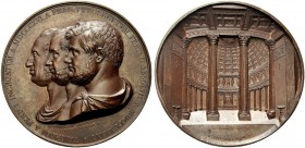 MEDAGLIE ITALIANE
NAPOLI
Ferdinando II di Borbone, 1830-1859. Medaglia 1836 opus A. Cariello e T. Vernucci. Æ gr. 149,33 mm 64,8 TEMPLVM A FERD I IN...