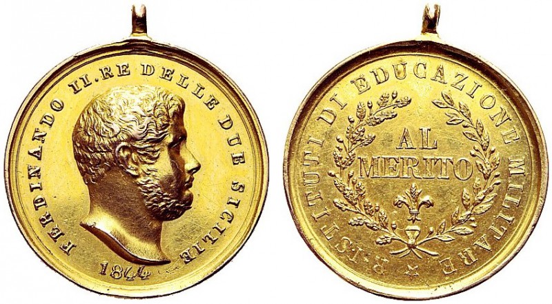 MEDAGLIE ITALIANE
NAPOLI
Ferdinando II di Borbone, 1830-1859. Medaglia 1844. A...