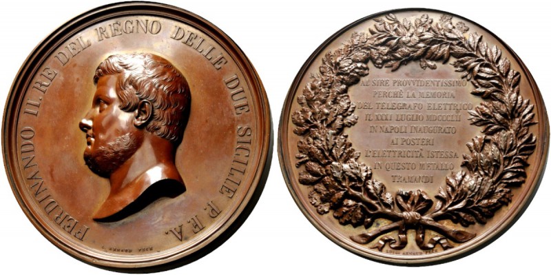MEDAGLIE ITALIANE
NAPOLI
Ferdinando II di Borbone, 1830-1859. Medaglia galvani...