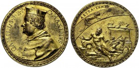 MEDAGLIE PAPALI
ROMA
Cardinale Camillo Massimo, 1620-1677. Medaglia 1678 opus Giovan Battista Guglielmada. Æ Dorato gr. 49,23 mm 58,5 CAMILL S R E P...