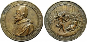 MEDAGLIE PAPALI
ROMA
Alessandro VII (Fabio Chigi), 1655-1667. Medaglia 1659 per ringraziamento al pontefice opus Gioacchino Francesco Travani. Æ gr....