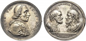 MEDAGLIE PAPALI
ROMA
Pio VII (Gregorio Chiaramonti), 1800-1823. Medaglia 1804 opus Mercandetti. Ar gr. 28,77 mm 38,5 PIVS VII PONT MAX Busto a d. co...