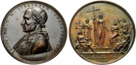 MEDAGLIE PAPALI
ROMA
Leone XII (Annibale Sermattei della Genga), 1823-1829. Medaglia opus G. Cerbara. Ar gr. 70,48 mm 56,7 LEONI XII P M STVDIORVM I...