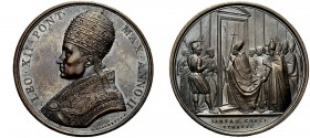 MEDAGLIE PAPALI
ROMA
Leone XII (Annibale Sermattei della Genga), 1823-1829. Medaglia 1825 a. II opus G. Girometti. Æ gr. 35,44 mm 43 Come precedente...