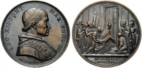 MEDAGLIE PAPALI
ROMA
Leone XII (Annibale Sermattei della Genga), 1823-1829. Medaglia 1826 a. III opus G. Cerbara. Æ gr. 37,34 mm 43 Busto del Pontef...