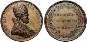 MEDAGLIE PAPALI
ROMA
Leone XII (Annibale Sermattei della Genga), 1823-1829. Medaglia 1828 a. V opus G. Cerbara. Æ gr. 38,23 mm 42,5 LEO XII PONT MAX...