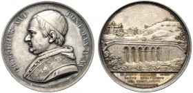 MEDAGLIE PAPALI
ROMA
Gregorio XVI (Bartolomeo Alberto Cappellari), 1831-1846. Medaglia 1845 a. XV opus G. Girometti. Ar gr. 34,75 mm 43,5 GREGORIVS ...