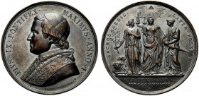 MEDAGLIE PAPALI
ROMA
Pio IX (Giovanni Maria Mastai Ferretti), 1846-1878. Medaglia 1846 a. I opus G. Cerbara. Æ gr. 42,61 mm 43,8 PIVS IX PONTIFEX MA...