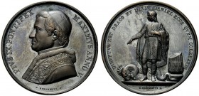 MEDAGLIE PAPALI
ROMA
Pio IX (Giovanni Maria Mastai Ferretti), 1846-1878. Medaglia 1850 a. V opus G. Girometti. Æ gr. 35,35 mm 43,35 Come precedente....
