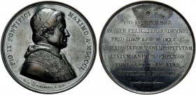 MEDAGLIE PAPALI
ROMA
Pio IX (Giovanni Maria Mastai Ferretti), 1846-1878. Medaglia 1850 opus G. Girometti. Æ gr. 100,48 mm 58,5 PIO IX PONTIFICI MAXI...