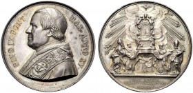 MEDAGLIE PAPALI
ROMA
Pio IX (Giovanni Maria Mastai Ferretti), 1846-1878. Medaglia 1860 a. XV opus G. Bianchi. Ar gr. 32,60 mm 43,5 PIVS IX PONT MAX ...
