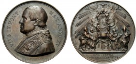 MEDAGLIE PAPALI
ROMA
Pio IX (Giovanni Maria Mastai Ferretti), 1846-1878. Medaglia 1860 a. XV opus G. Bianchi. Æ gr. 32,49 mm 43,35 Come precedente. ...