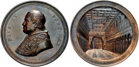 MEDAGLIE PAPALI
ROMA
Pio IX (Giovanni Maria Mastai Ferretti), 1846-1878. Medaglia di grande modulo 1861 opus Bianchi. Æ gr. 259,15 mm 82 PIVS IX PON...