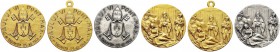 MEDAGLIE PAPALI
ROMA
Paolo VI (Giovanni Battista Montini), 1963-1978. Lotto di tre medaglie: Trittico di medaglie straordinarie emesse il 24 Dicembr...