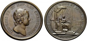 MEDAGLIE STRANIERE
FRANCIA
Luigi XIIII, 1643-1715. Medaglia 1643 opus Mauger. Æ gr. 28,63 mm 41,5 LUD XIII FR ET NAV REX CHRISTIANISS Busto giovanil...