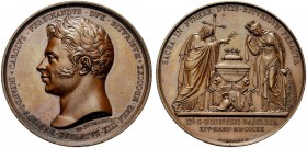 MEDAGLIE STRANIERE
FRANCIA
Carlo Ferdinando, 1778-1820. Medaglia 1820 opus Armand Auguste Caque. Æ gr. 61,38 mm 51 SPL