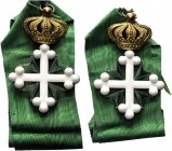 DECORAZIONI ITALIANE E STRANIERE
ROMA
Ordine di San Maurizio e Lazzaro, 1860-1943. Croce da Commendatore di San Murizio e Lazzaro con nastro verde e...
