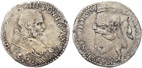 MONETE ITALIANE REGIONALI
BOLOGNA
Gregorio XIII (Ugo Boncompagni), 1572-1585. Bianco. Ar gr. 4,86 GREGORIVS XIII PONT MAX Busto a d. Rv. BONONIA MAT...