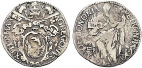MONETE ITALIANE REGIONALI
BOLOGNA
Gregorio XIII (Ugo Boncompagni), 1572-1585. Gregorio. Ar gr. 3,26 GREGORIVS XIII P MAX Stemma ovale in cornice. Rv...