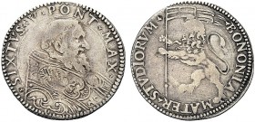 MONETE ITALIANE REGIONALI
BOLOGNA
Sisto V (Felice Peretti), 1585-1590. Bianco. Ar gr. 4,45 SYXTVS V PON MAX Busto a d. Rv. BONONIA MATER STVDIORVM L...