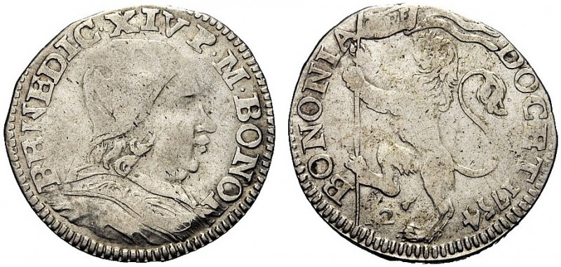 MONETE ITALIANE REGIONALI
BOLOGNA
Benedetto XIV (Prospero Lambertini), 1740-17...